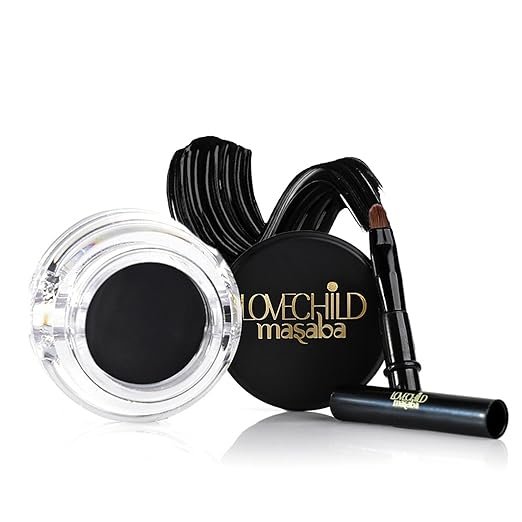 LoveChild Masaba Eye 2K Gel Eyeliner with Applicator, Black, Smudge-Proof, Waterproof, Matte Finish, Long-Lasting Precision, For Bold & Defined Eyes, 4g